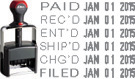 click here to order a PAID, SHIP'D, FILED... Line Date Stamp