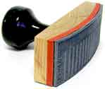 Traditional wood handle rocker rubber stamp