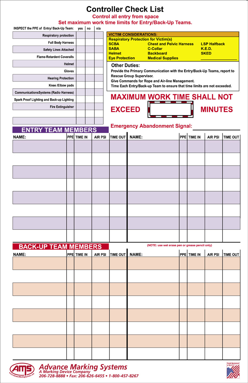 Controller Check List