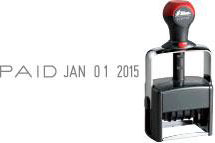 Date stamp with Phrases:
REC'D, ENT'D, ANS'D, PAID, SHIP'D, CHG'D, RET'D, BAL., CAN., C.O.D., FILED, FILLED.
Black ink pad included.