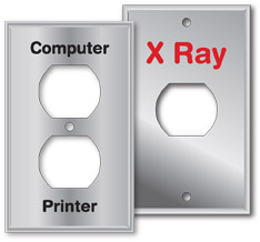 Engraved switch plates, electrical plug covers
