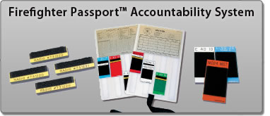 Firefighter Passport Accountability System, Radio Tags, Status Boards, Velcro Name tags and Passports