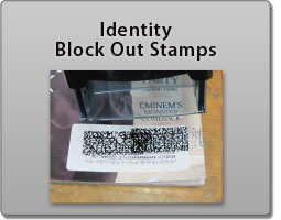 Protect your identity from thieves with a Block Out Stamp.
