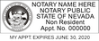 Nevada Notary Stamp Self Inking - NON-Resident