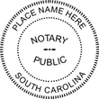 South Carolina Round Notary Stamp