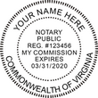 Virginia Round Notary Stamp