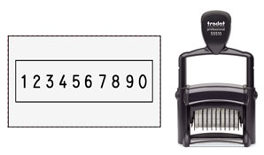 Trodat 10-Digit Self-Ink Number Stamp, Black