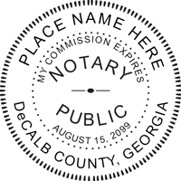 Georgia Notary Stamp - Round