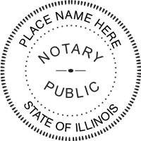 Illinois Round Notary Stamp