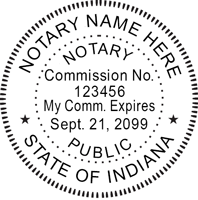 Indiana Round Notary Stamp