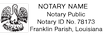 LA-NOT-1 - Louisiana Notary Stamp