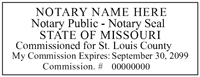 MO-NOT-1 - Missouri Notary Stamp with ID Number