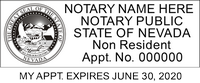 Nevada Notary Stamp Self Inking - NON-Resident