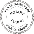 KS-NOT-RND - Kansas Round Notary Stamp