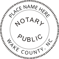 North Carolina Round Notary Stamp