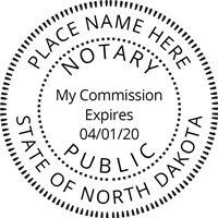North Dakota Round Notary Stamp