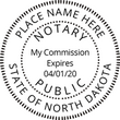 ND-NOT-RND - North Dakota Round Notary Stamp