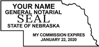 Nebraska Notary Stamp 2 - State Outline