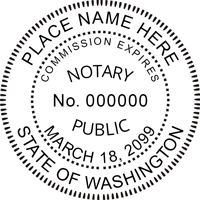 Washington Notary Stamp<br>Round Self Inking