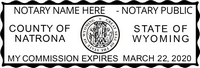 Wyoming Notary Stamp