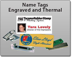 Name Tags and Name Badges by Tacoma Rubber Stamp